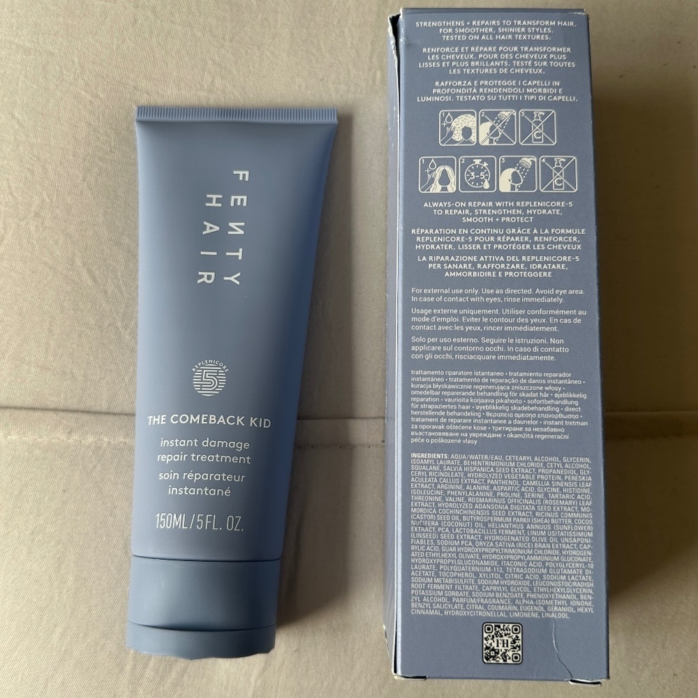 Fenty Hair The Comeback Kid Instant Damage Repair Treatment 5oz NIB Smooth Shiny